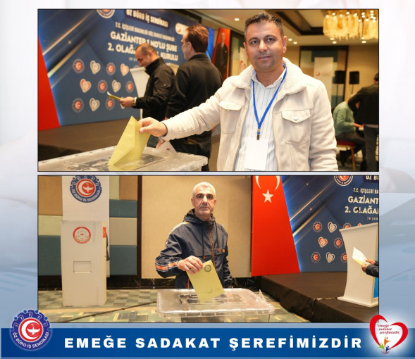 GAZİANTEP 1 NOLU ŞUBEMİZİN  2. OLAĞAN GENEL KURULU GERÇEKLEŞTİRİLDİ