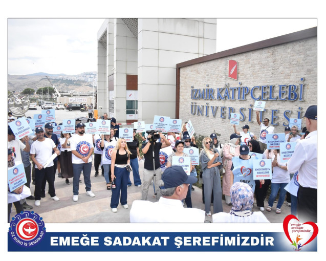 İZMİR KÂTİP ÇELEBİ ÜNİVERSİTESİ’NDEKİ HAK GREVİMİZ 74. GÜNÜNDE