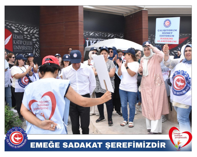 İZMİR KÂTİP ÇELEBİ ÜNİVERSİTESİ’NDEKİ HAK GREVİMİZ 74. GÜNÜNDE