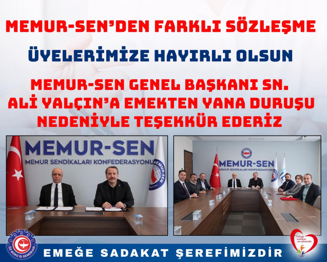 MEMUR-SEN'DEN FARKLI SÖZLEŞME