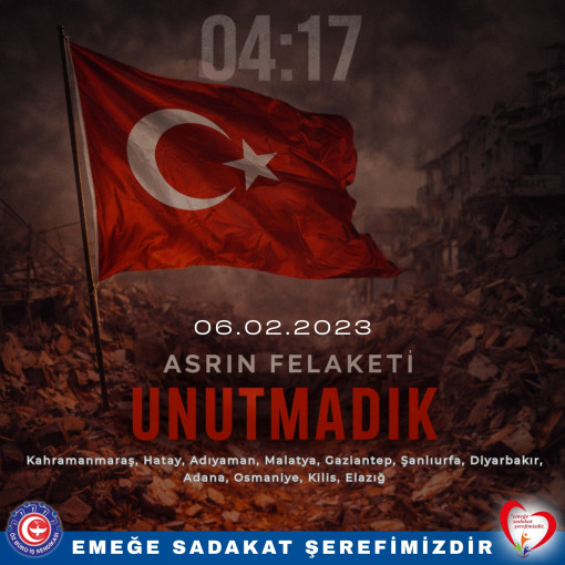 6 ŞUBAT DEPREMİNDE HAYATINI KAYBEDEN CANLARIMIZI RAHMETLE ANIYORUZ