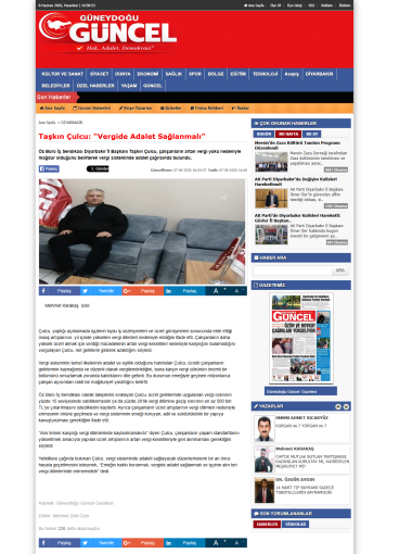 DİYARBAKIR İL BAŞKANIMIZDAN GÜNEYDOĞU GÜNCEL GAZETESİNE AÇIKLAMALAR